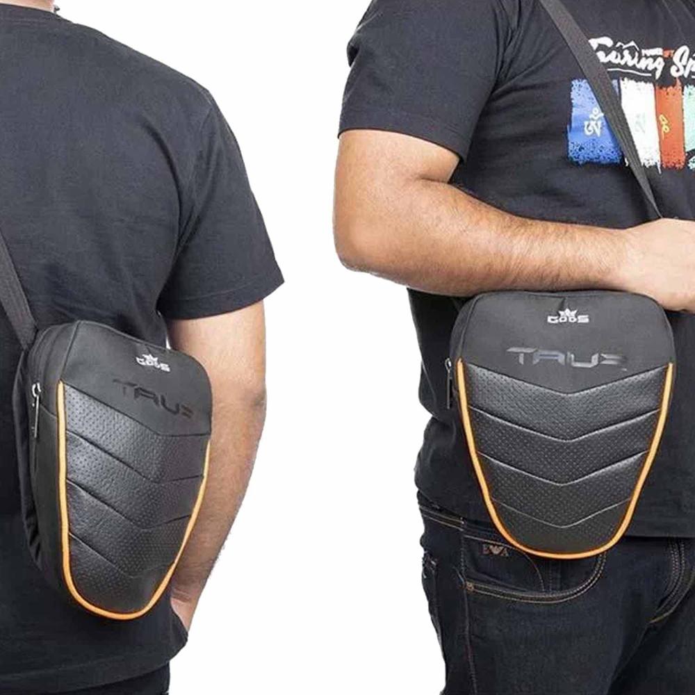 GODS Taur 4 In 1 Magnetic Tank Bag, Thigh Bag, Waist Bag & Messenger Sling Bag(2.5 Ltrs, Black)