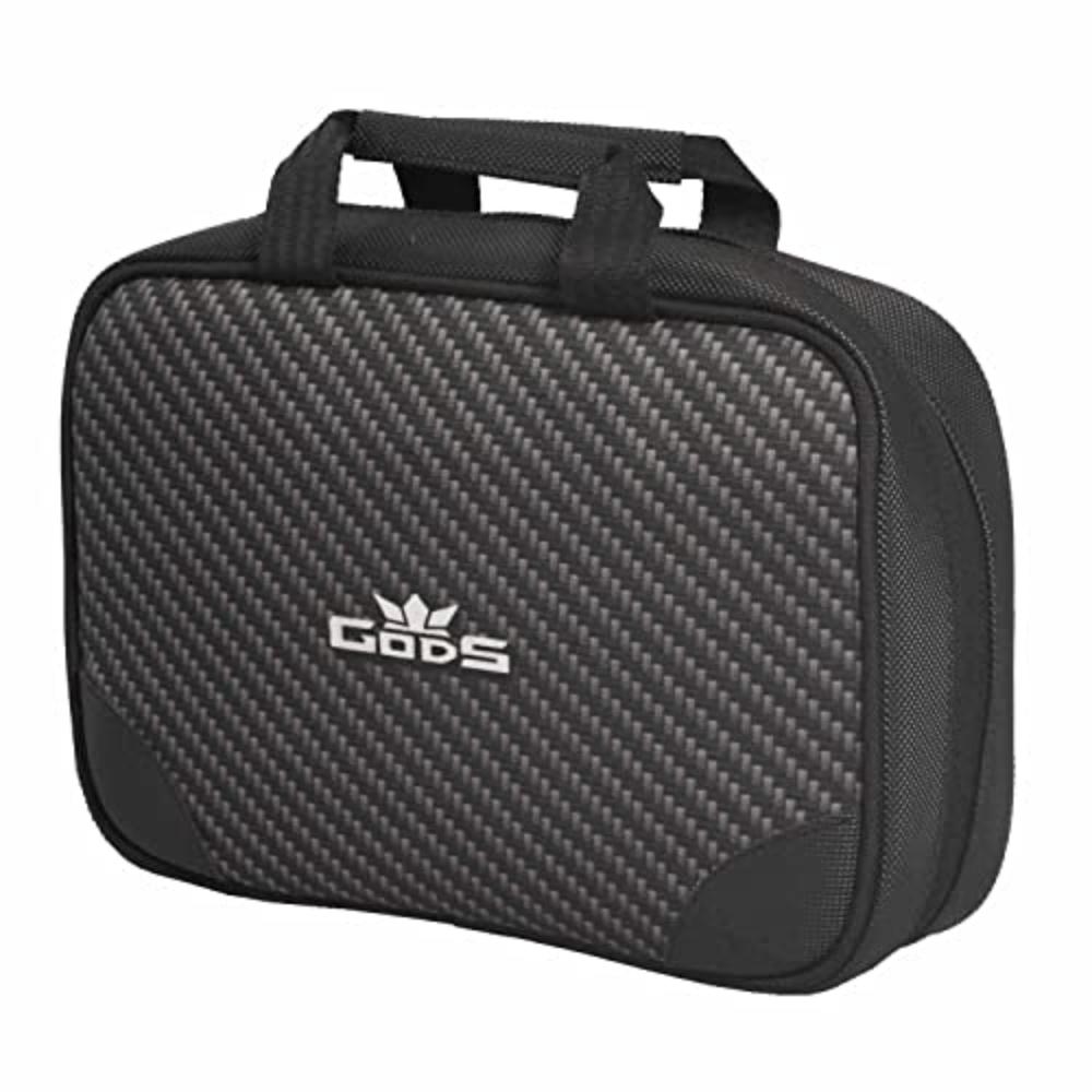 GODS Utility Kit,Toiletry kit with Clear View Compartments, Easy Carry Handle(Carbon Fibre)
