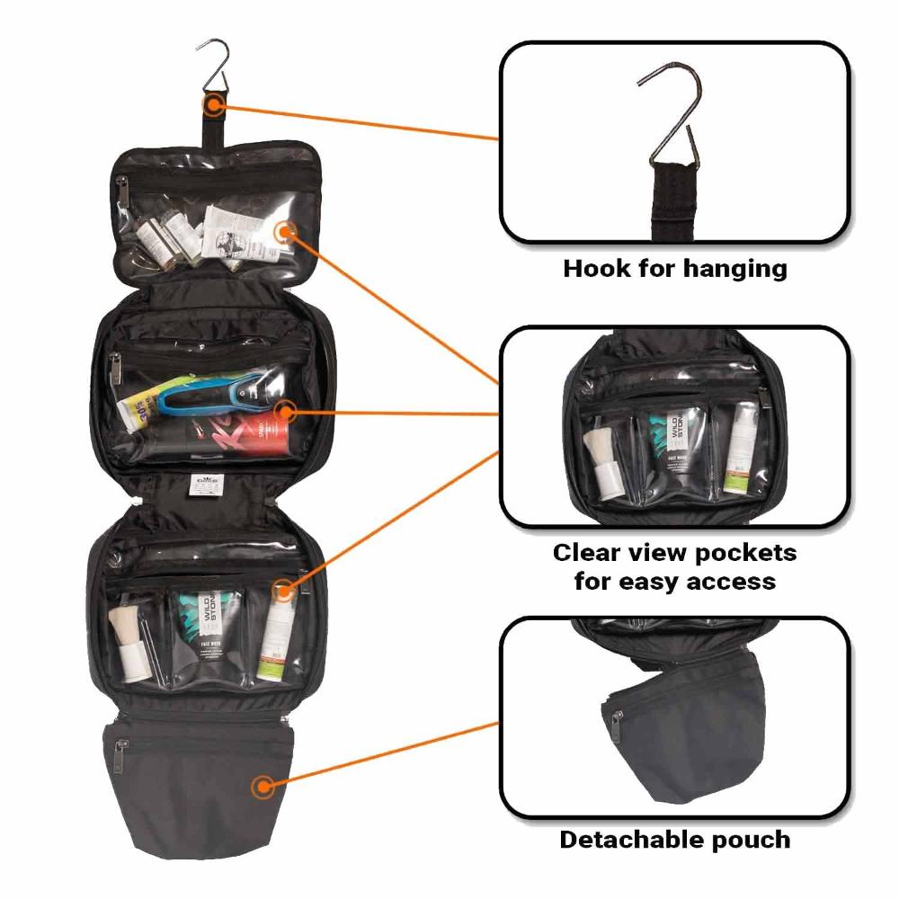 GODS Utility Kit,Toiletry kit with Clear View Compartments, Easy Carry Handle(Camouflage)