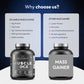 DR. HARLE's Muscle Edge Lean Muscle Mass Gainer 3kg | Weight Gainer for Men & Women | 15g Protein per Serving, Ashwagandha 500mg, Creatine 3g and 17 Vitamins & Minerals | 3kg American Icecream Flavour