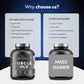 DR. HARLE's Muscle Edge Lean Muscle Mass Gainer 3kg | Weight Gainer for Men & Women | 15g Protein/Serving, Ashwagandha 500mg, Creatine 3g, Tribulus 500mg and 17 Vitamins & Minerals | 60 Servings 3kg Banana Strawberry Flavour