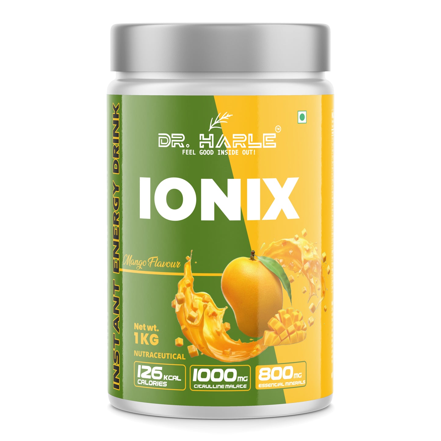 DR. HARLE Ionix Isotonic Energy Drink Powder – 1kg Mango Flavor | Electrolyte & Hydration Support