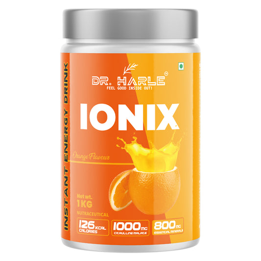 DR. HARLE Ionix Isotonic Energy Drink Powder – 1kg Orange Flavor | Electrolyte & Hydration Support