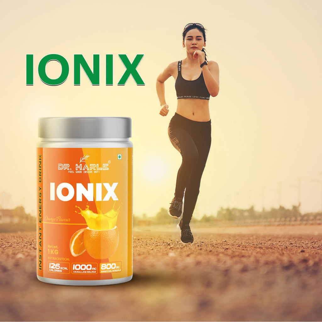 DR. HARLE Ionix Isotonic Energy Drink Powder – 1kg Orange Flavor | Electrolyte & Hydration Support