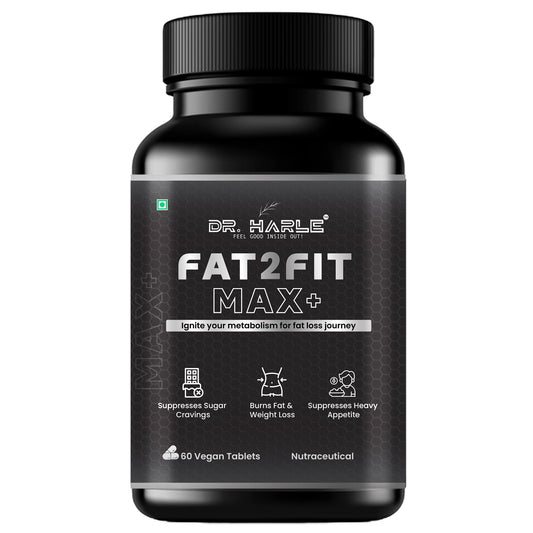 Dr. Harle Fat2Fit Max Plus | Supplement with Natural Ingredients | Suitable for Men and Women | No Added Sugar | 60 Tablet