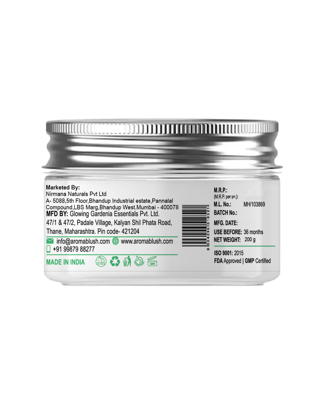 AROMA BLUSH TAN REMOVAL FACE SCRUB 200 GMS