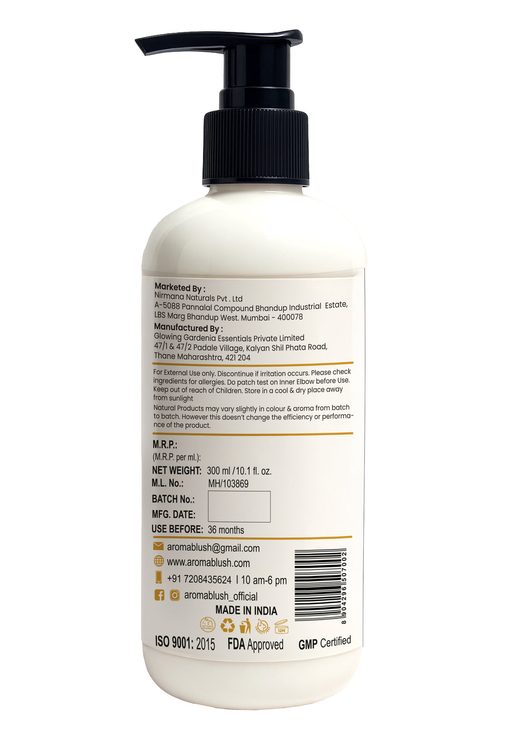 AROMABLUSH Calming Calendula Body lotion & shower gels duo's