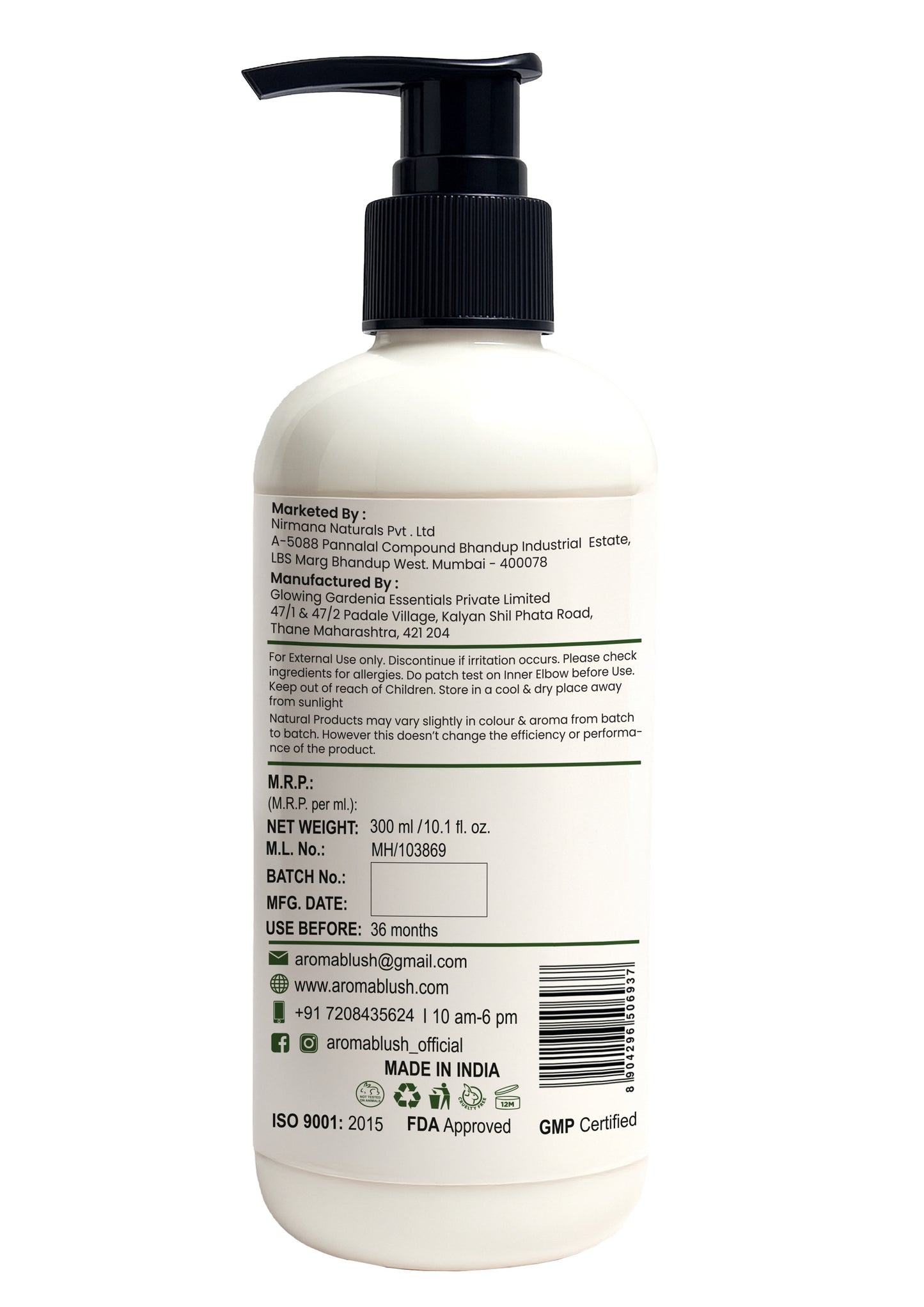 AROMABLUSH Herbal Infusion  Body lotion & shower gels duo's