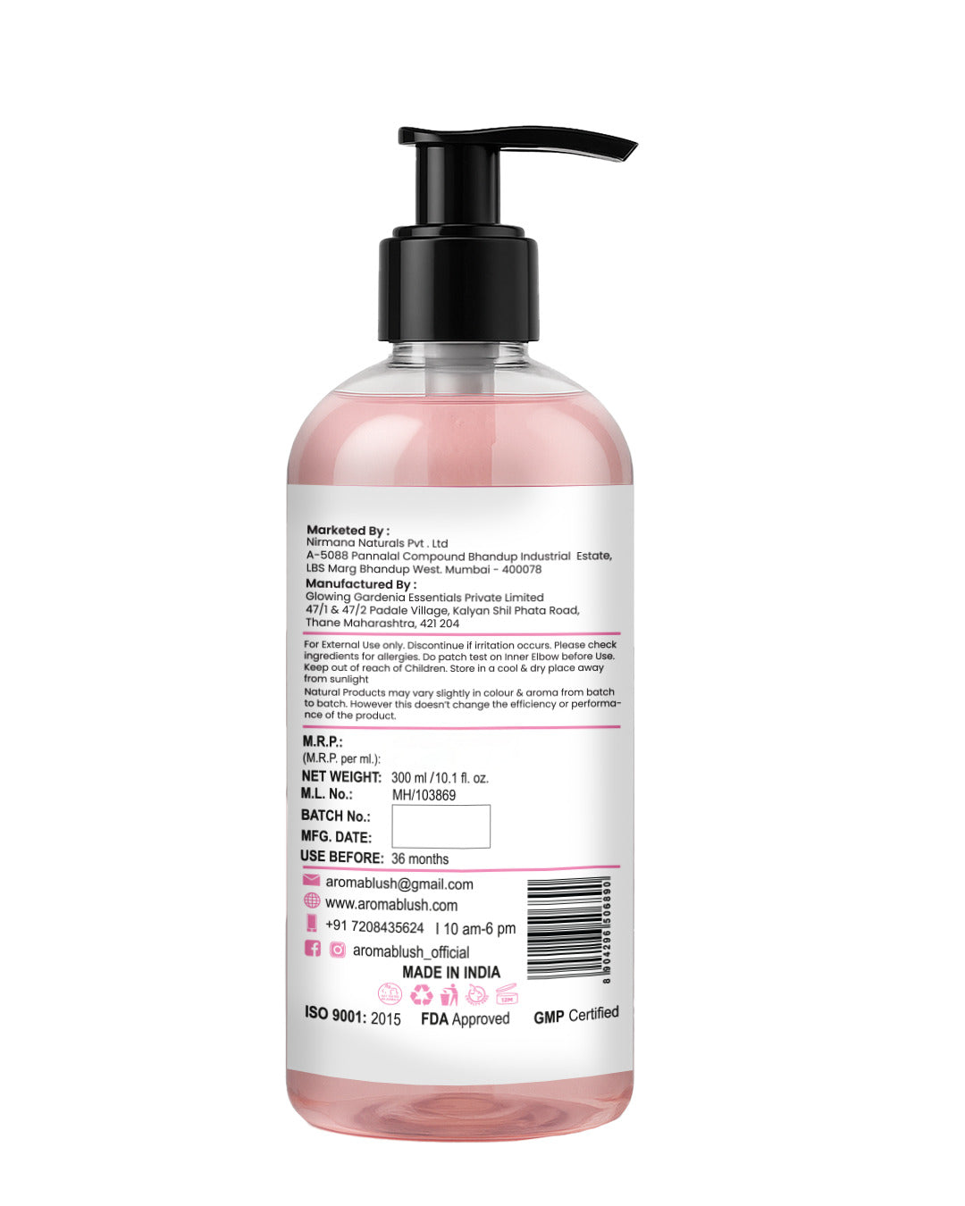 AROMABLUSH Rosy Radiance  Body lotion & shower gels duo's