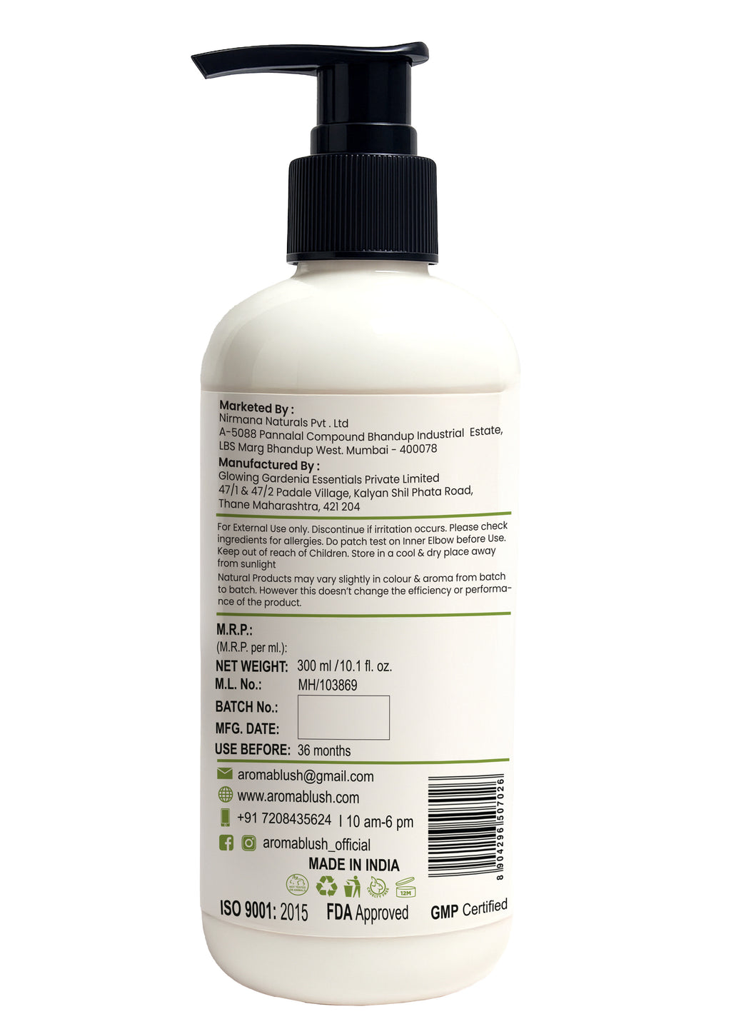AROMABLUSH Hydrating Aloe Oasis  Body lotion & shower gels duo's