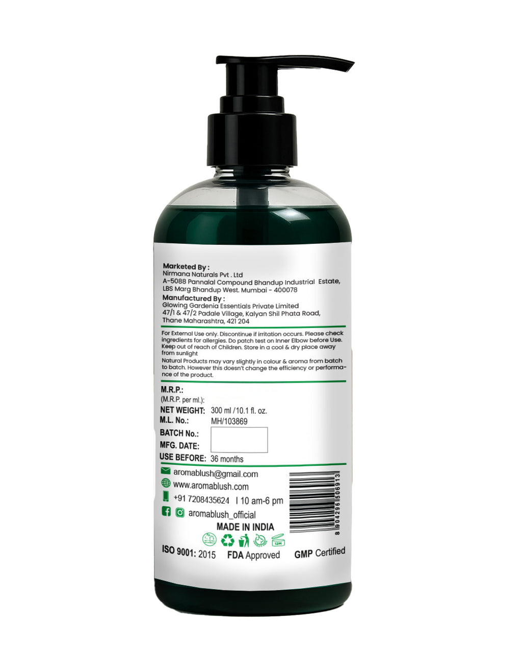 AROMABLUSH Refreshing Mint Breeze  Body lotion & shower gels duo's