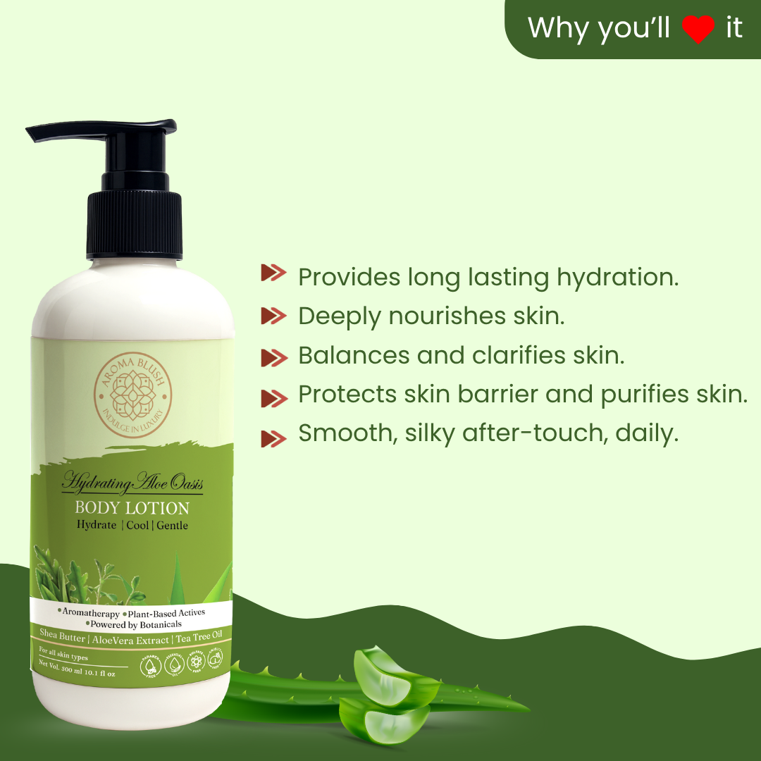 AROMA BLUSH Hydrating Aloe Oasis body lotion 300ML