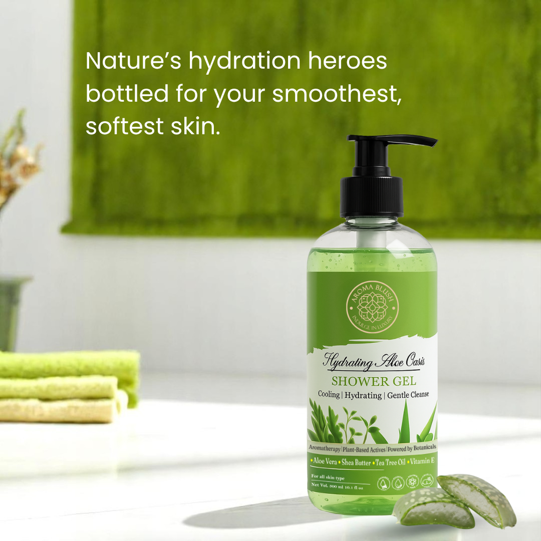 AROMA BLUSH Hydrating Aloe Qasis shower gel 300ML