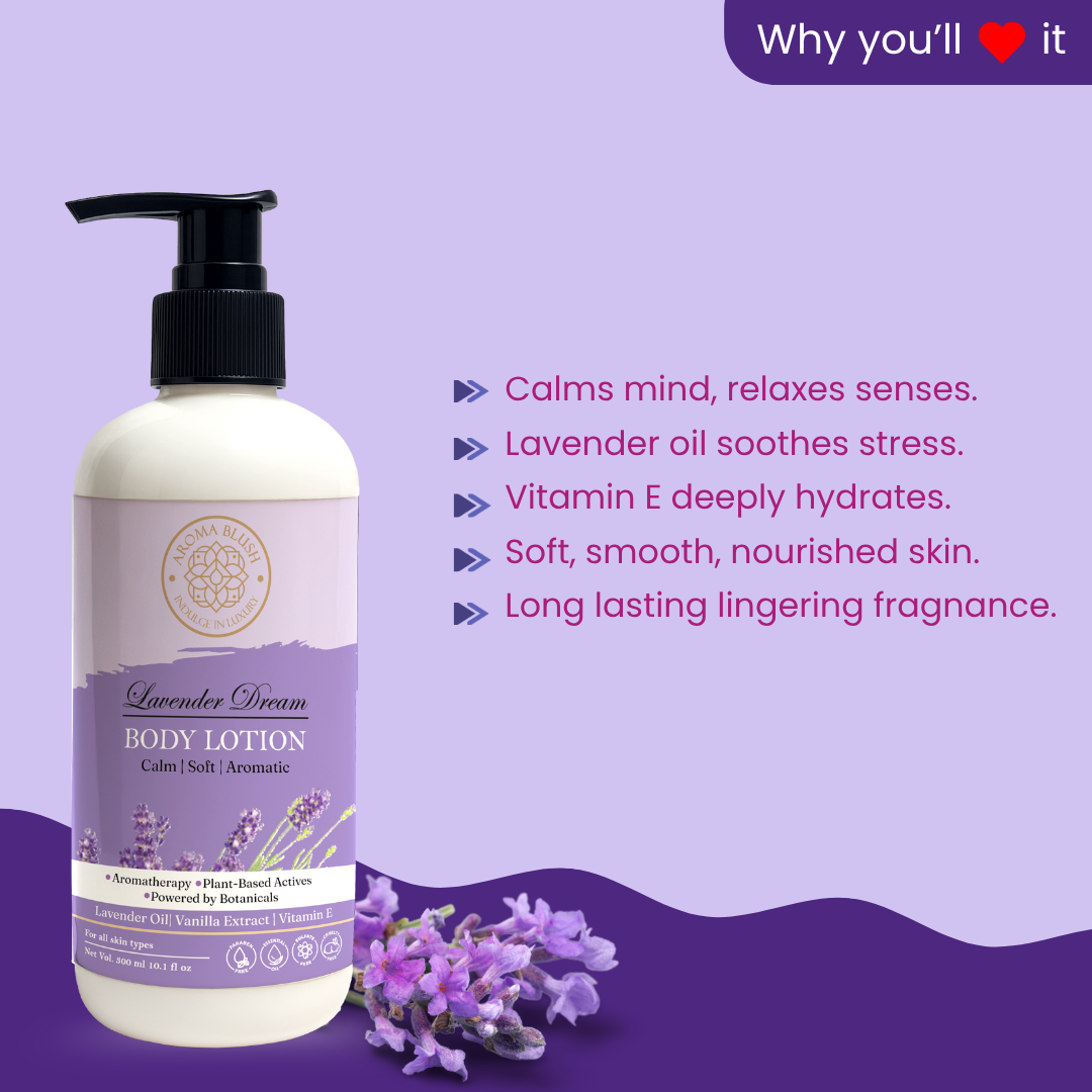 AROMA BLUSH  Lavender Dream body lotion 300ML