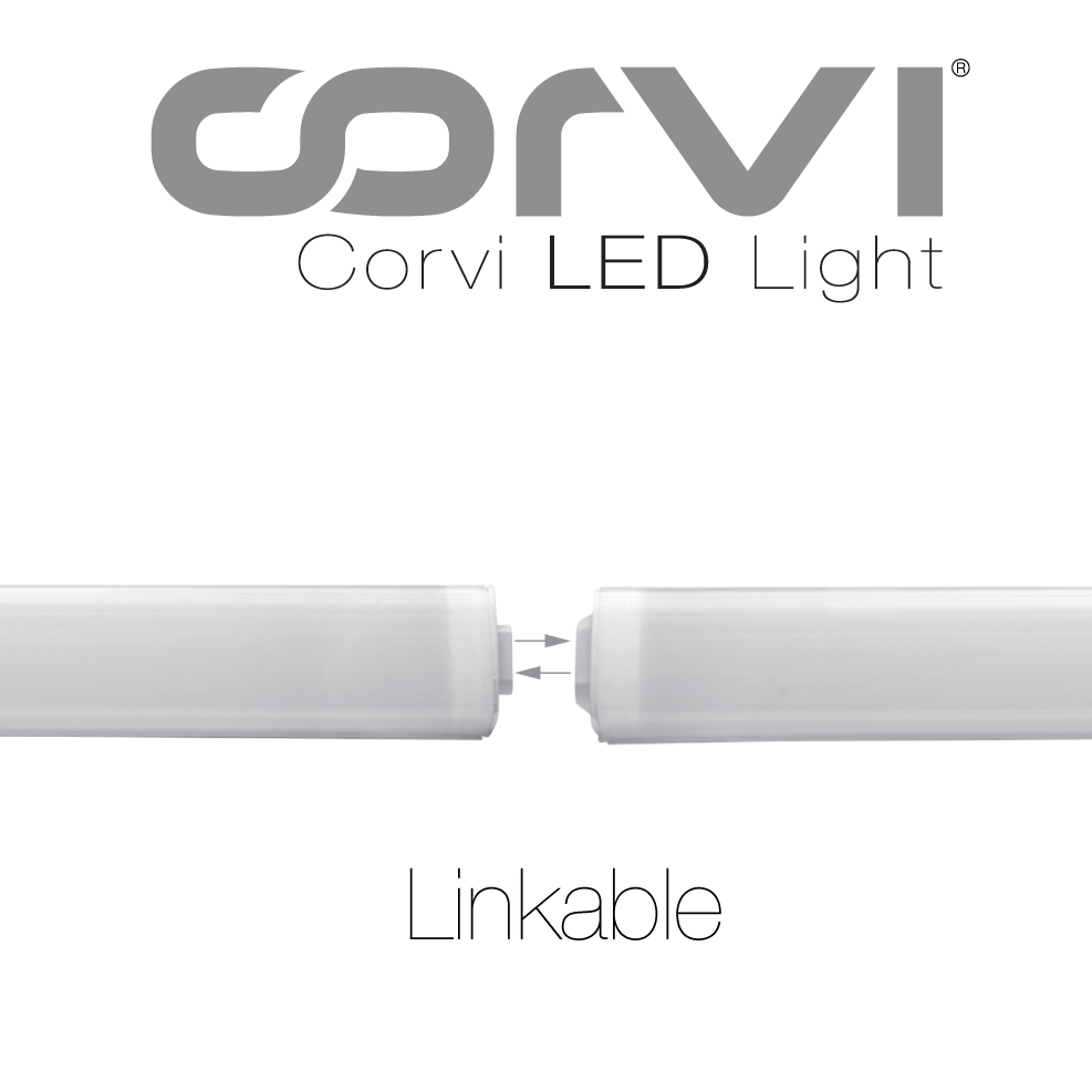 CORVI LED Tube Light 2, 12W Linkable | 1/2 Meter Slim & Compact Driverless Design | Full Glow Warm White 3000K | Energy-Efficient Lighting for Home & Office (Pack of 10)