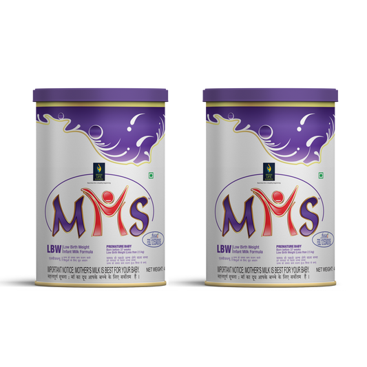 BRITISH LIFE SCIENCES MMS LBW - Infant Milk Formula for preterm & Low Birth Weight Babies |Full of Essential Nutrients and Vitamins for Overall Development | 400 g (Pack of 2)