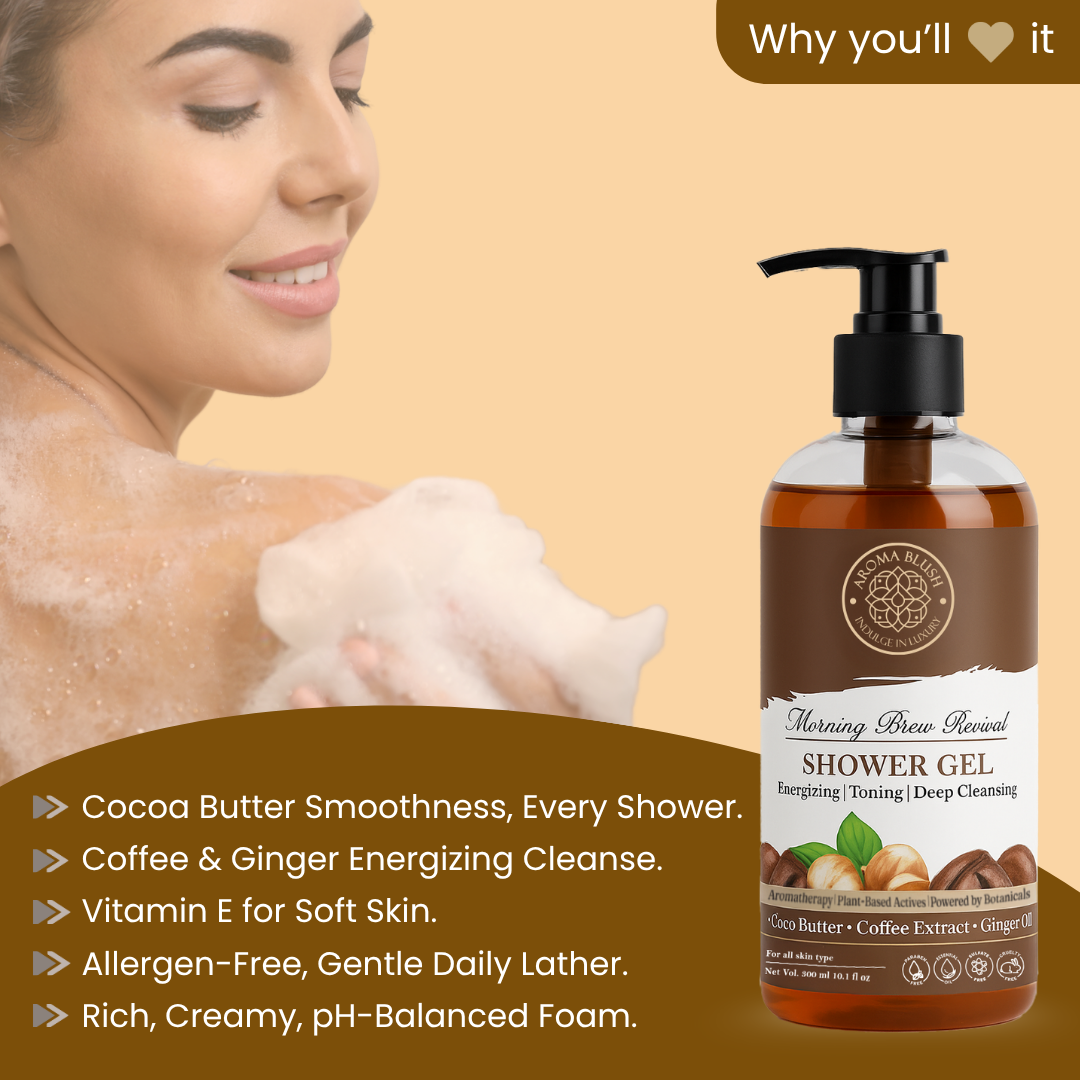 AROMA BLUSH Morning Brew Revival SHOWER GEL 300 ML