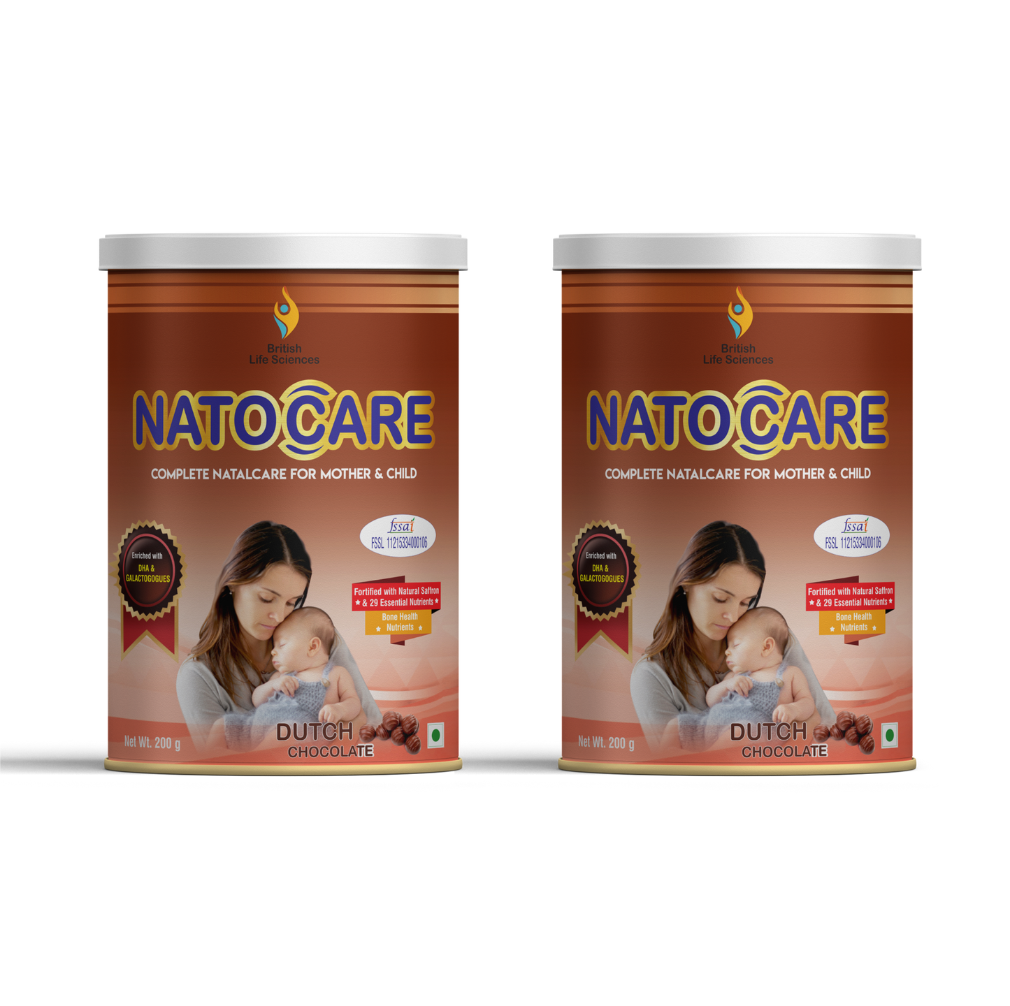 BRITISH LIFE SCIENCES PVT LTD ; Nutrition For A Healthy Beginning Natocare-Lactation Supplement Powder For Breastfeeding Mothers-Shatavari,Silymarin& Fenugreek Extract To Increase Milk Supply, 200G (Pack of 2)