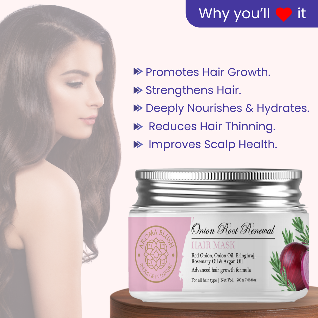 AROMA BLUSH Onion Root Renewal Hair mask 200gms