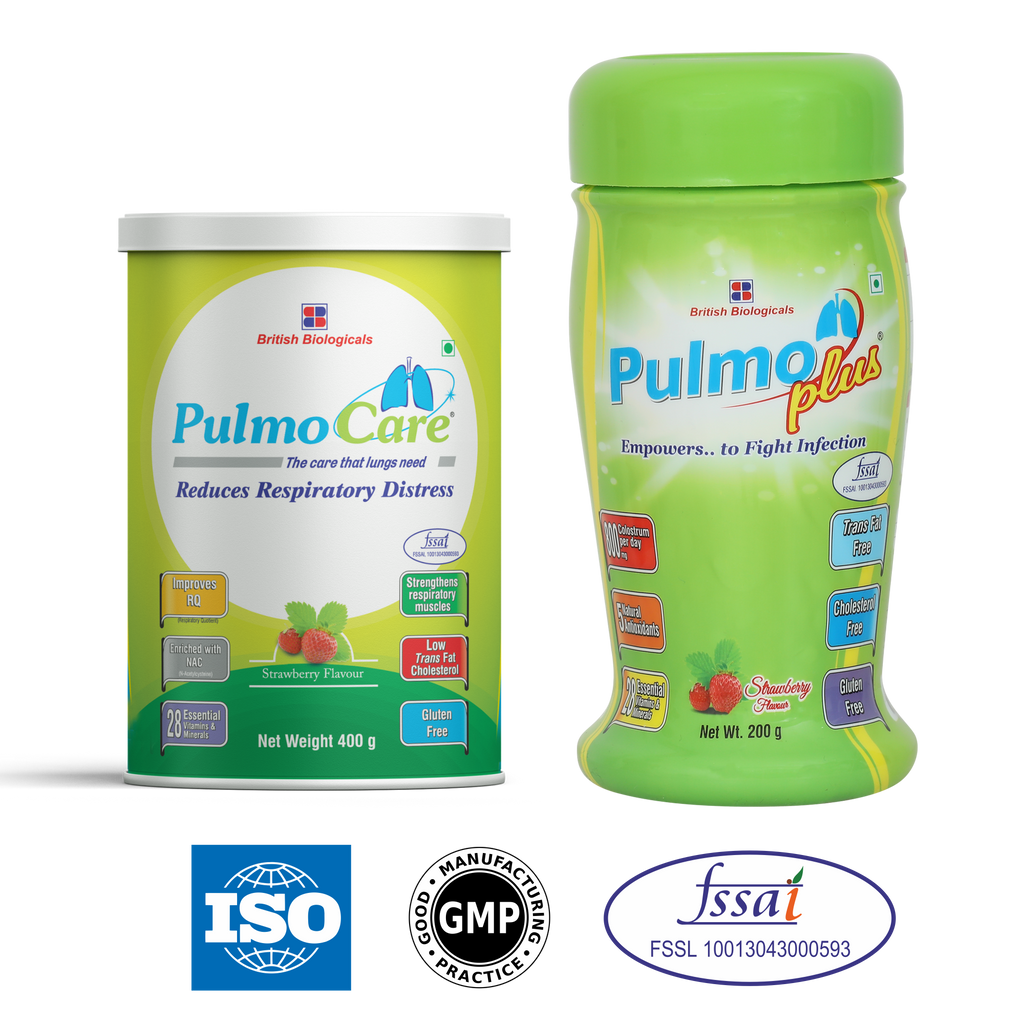 British Biologicals Pulmocare and Pulmoplus Combo |For Asthma, COPD, Pulmonary Tuberculosis | Gluten Free
