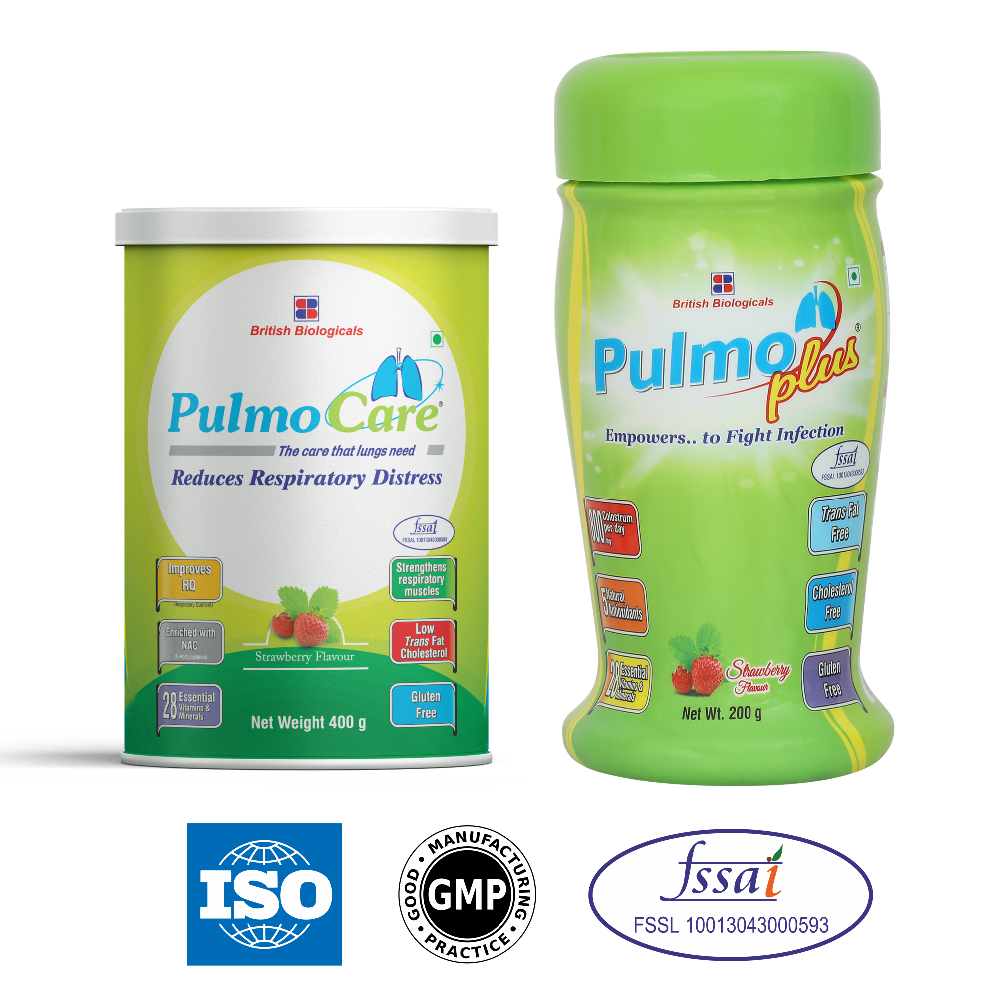 British Biologicals Pulmocare and Pulmoplus Combo |For Asthma, COPD, Pulmonary Tuberculosis | Gluten Free