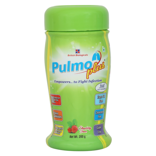Pulmo Plus Strawberry flavour | For Asthma, COPD, Pulmonary Tuberculosis | Gluten free - 200 g