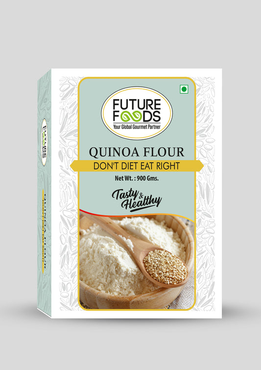 Future Foods Premium Qunioa Flour | Gluten Free | Sweet & Nutty Flavour | High Protein & Fiber | Plant Based Protein | Nutrient Rich Superfood | Can be Used in Salads & Soups | 900g