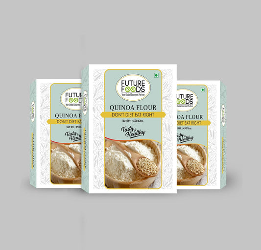 Future Foods Premium White Quinoa | Whole Grain | Sweet & Nutty Flavour | Gluten Free | Plant-Based Source of Protein | High Fiber & Protein | 450g (Pack of 3)