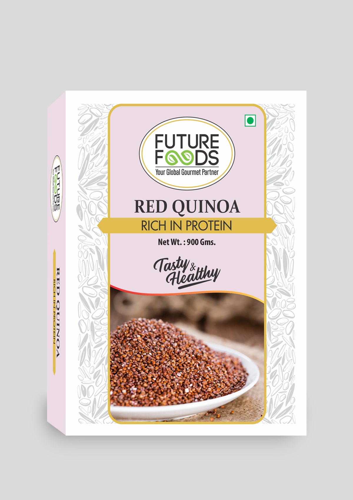 Future Foods Red Quinoa | Whole Grain | Sweet Nutty Flavour | Superfoods Millet | Rich in Protein | Gluten Free | Good Source of Antioxidants | High Fiber | 900g