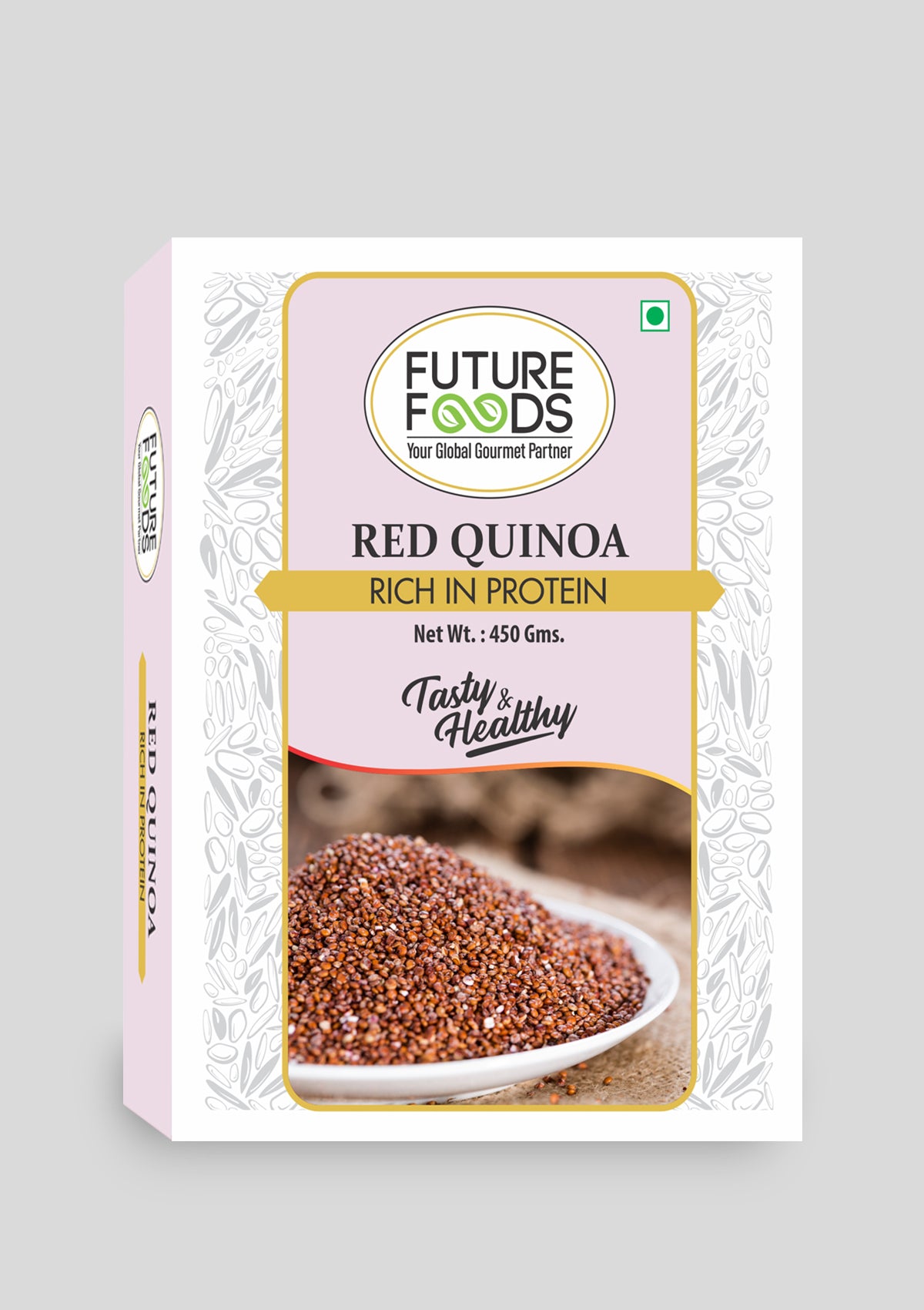 Future Foods Red Quinoa | Whole Grain | Sweet Nutty Flavour | Superfoods Millet | Rich in Protein | Gluten Free | Good Source of Antioxidants | High Fiber | 450g