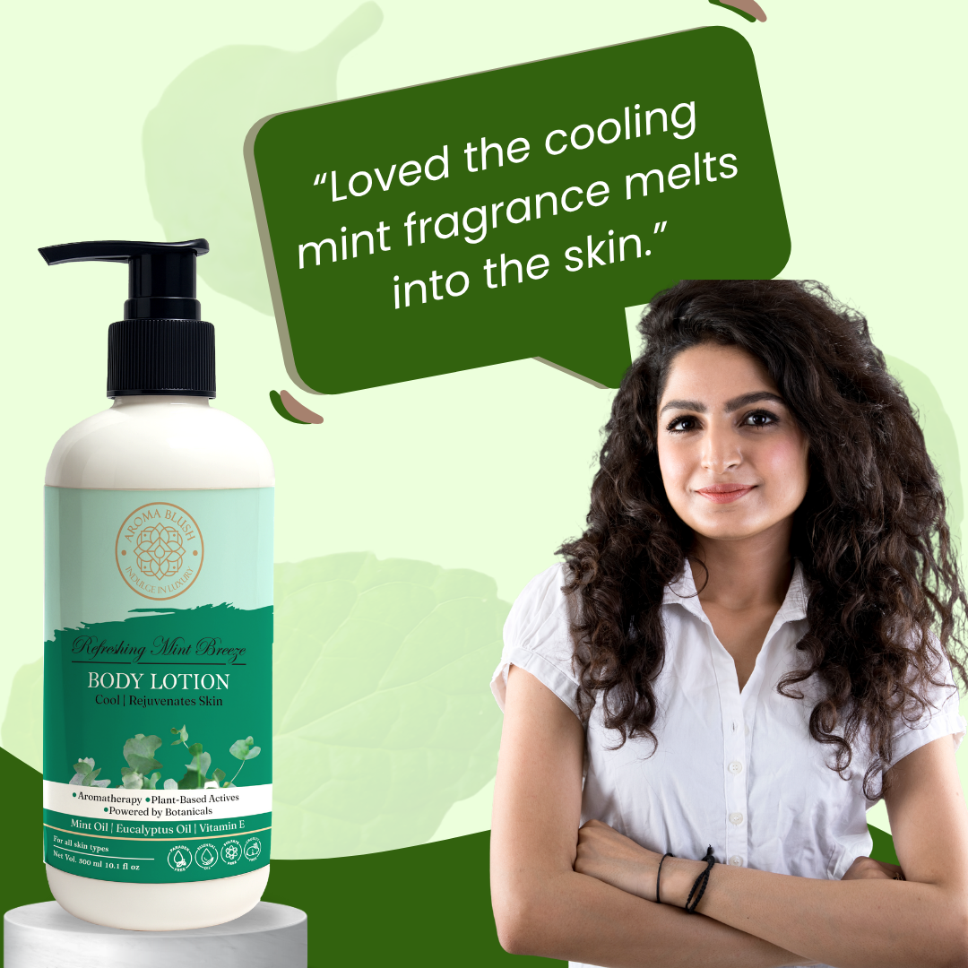 AROMA BLUSH  Refreshing Mint Breeze body lotion 300ML