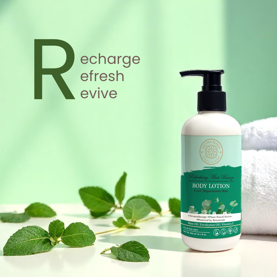 AROMA BLUSH  Refreshing Mint Breeze body lotion 300ML