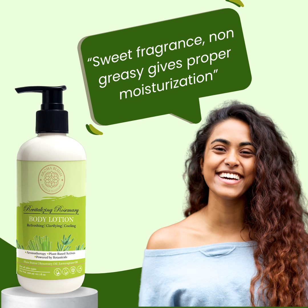 AROMA BLUSH  Revitalizing Rosemary body lotion 300ML