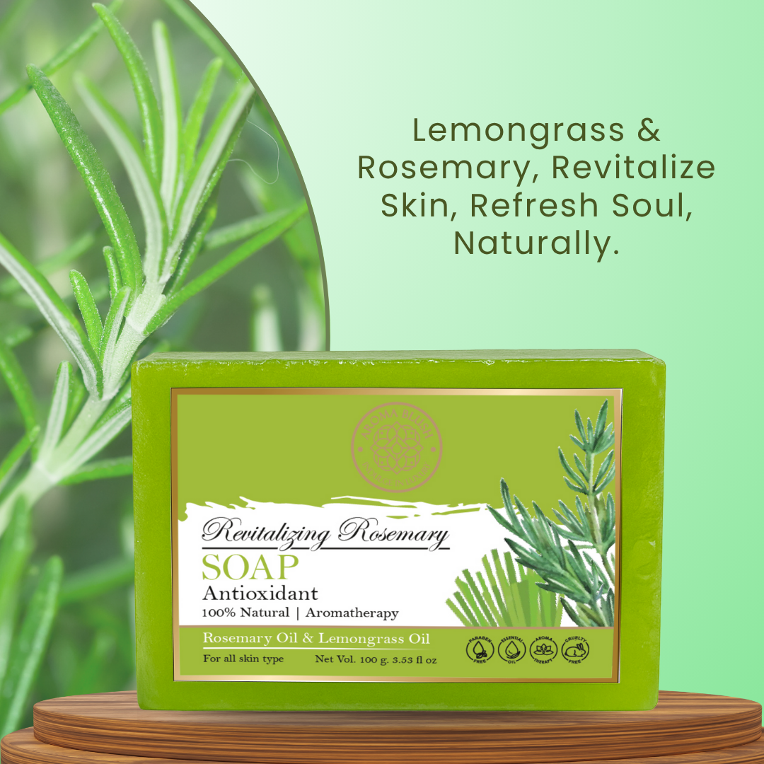 AROMABLUSH Revitalyzing Rosemary & Refreshing Mint Breeze Combo Soap