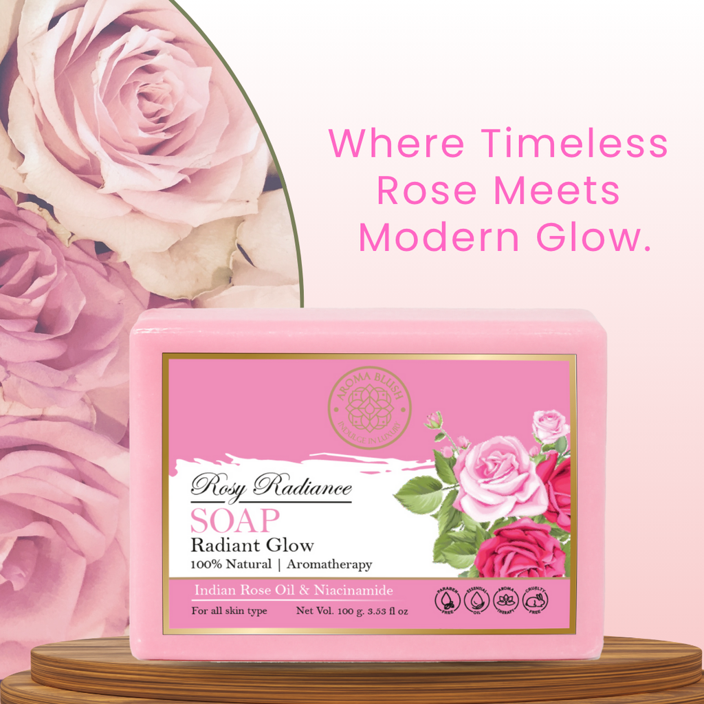 AROMABLUSH Rosy Radiance & Blooming Lily Combo Soap