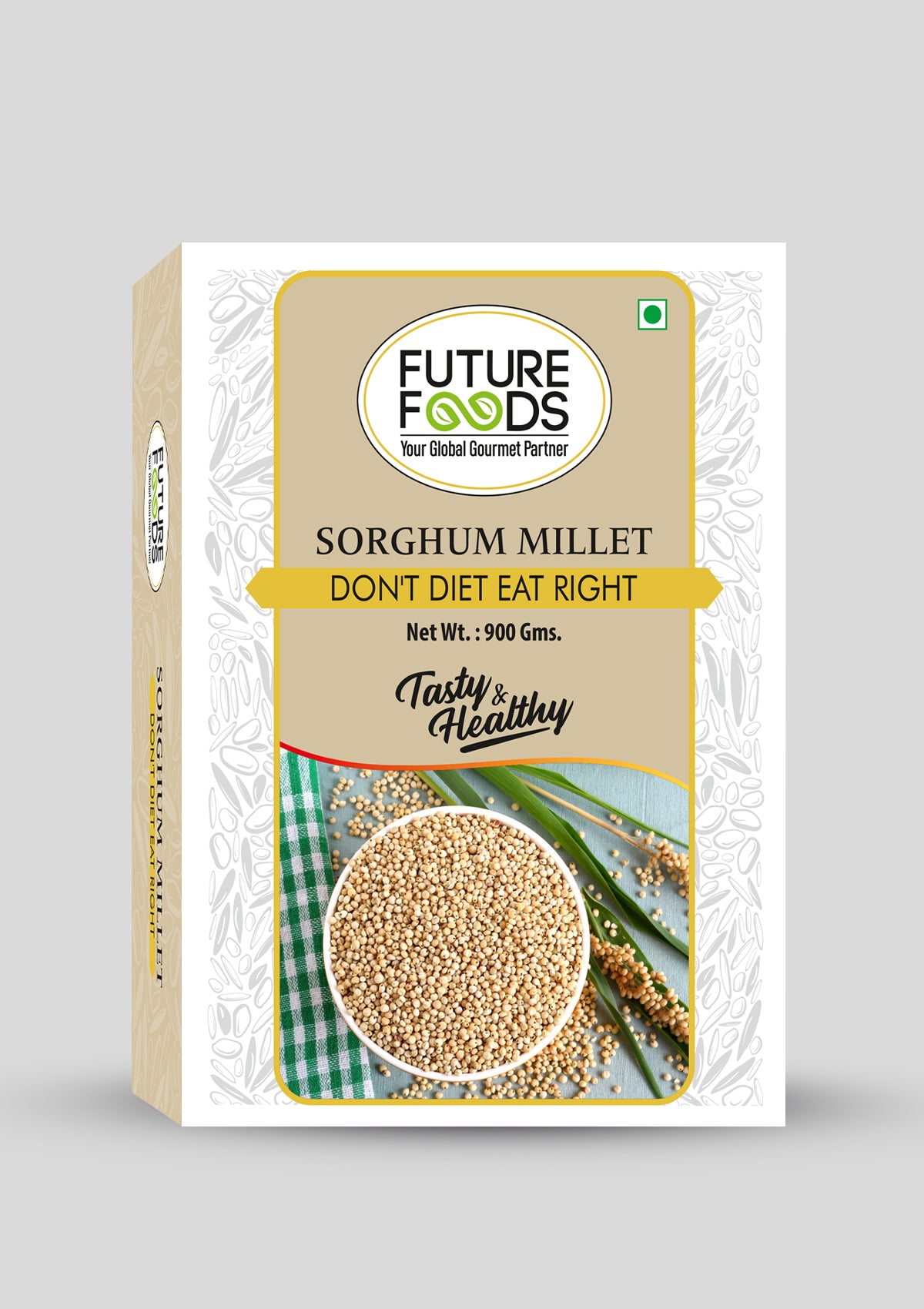 Future Foods Premium Sorghum/Jowar Flour | High Protein | Gluten Free | Rich Source of Antioxidants | Dietary Fiber Rich | Ideal of Diabetic Patients | Supports Weight Control | 900g