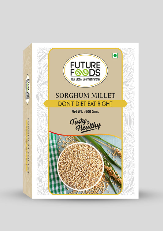 Future Foods Premium Sorghum/Jowar Flour | High Protein | Gluten Free | Rich Source of Antioxidants | Dietary Fiber Rich | Ideal of Diabetic Patients | Supports Weight Control | 900g