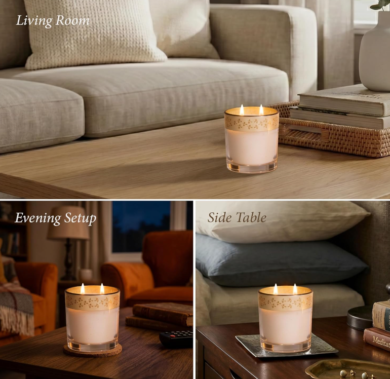 Enchante Candle - Dil Se (Saffron Silk - Birds)