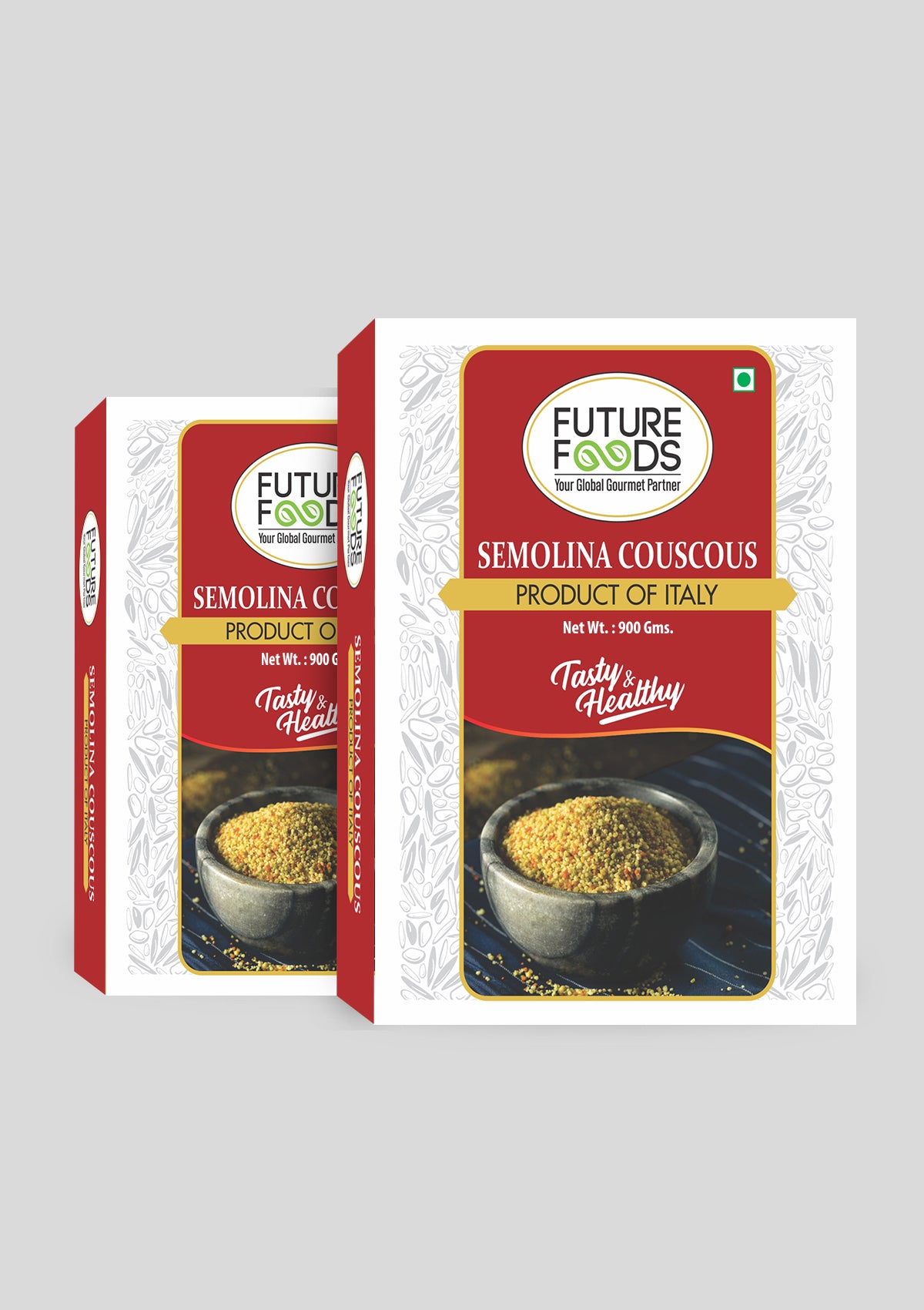 Future Foods Semolina Couscous | Mild and Neutral Taste | Light and Fluffy Texture | Good Fiber Source | With Multiple Health Benefits | Helps Lower Cholesterol | 900g (Pack of 2)