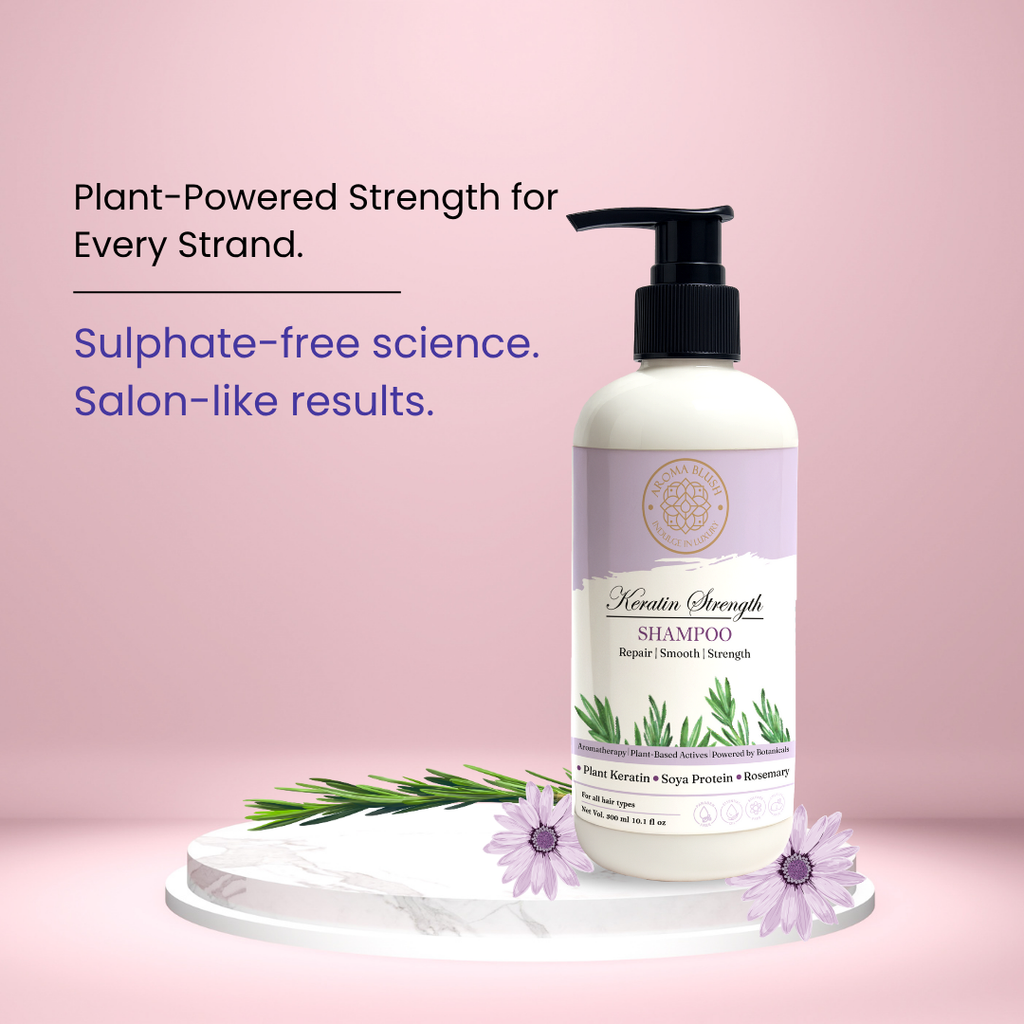 AROMABLUSH Keratin Strength Shampoo & Conditioner Combo