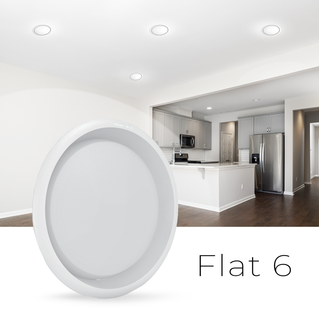 CORVI LED Flat 6 Round 15W False Ceiling Light | Compact, Driverless & Dimmable with Backlit Design |  White 5700K for Home & Office (Pack of 5)