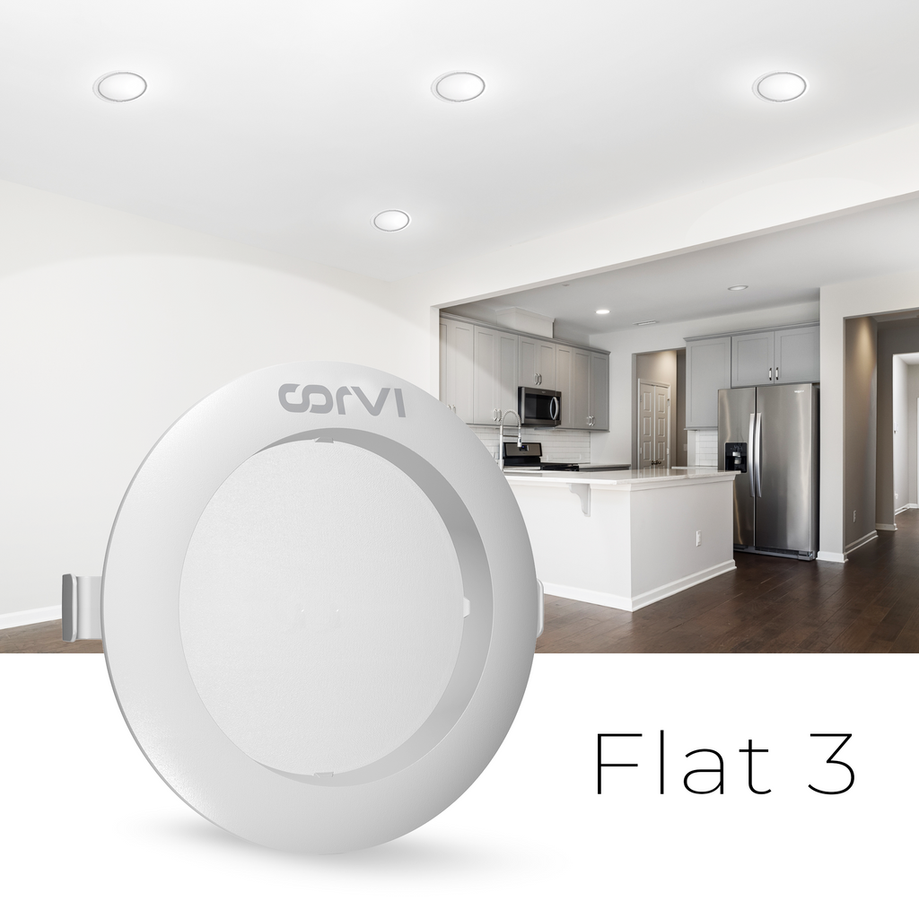 CORVI LED Flat3 6W Round Ceiling Light | Dimmable & Backlit | Warm White 3000K | Slim Driverless LED Panel with Junction Box | Ideal for False Ceilings & Home Use (Pack of 10)
