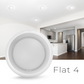 CORVI LED Flat 4 Round 6W Ceiling Panel Light | Slim, Dimmable & Driverless |  White 5700K | Backlit for Maximum Output | Ideal for False Ceilings & Home Lighting (Pack of 2)