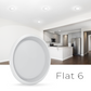 CORVI LED Flat 6 Round 15W False Ceiling Light | Compact, Driverless & Dimmable with Backlit Design |  White 5700K for Home & Office (Pack of 10)