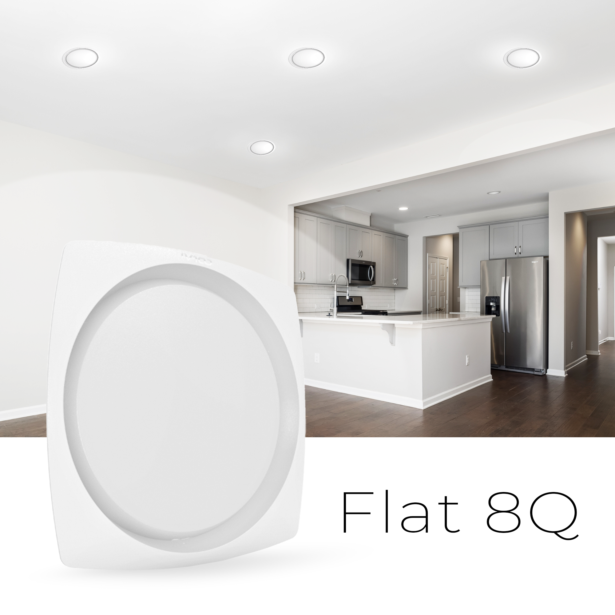 CORVI LED Flat 8Q Square 20W | Compact & Driverless False Ceiling Light | Dimmable with Backlit Technology for Maximum Output | Warm White 3000K (Pack of 2)