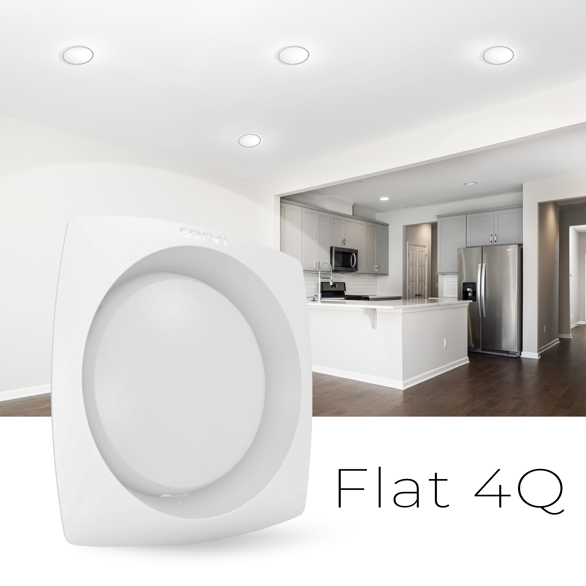 CORVI LED Flat 4Q Square 6W Ceiling Panel Light | Slim, Compact, Dimmable & Driverless | Warm White 3000K | Backlit for Maximum Output | Ideal for False Ceilings & Home Lighting (Pack of 5)