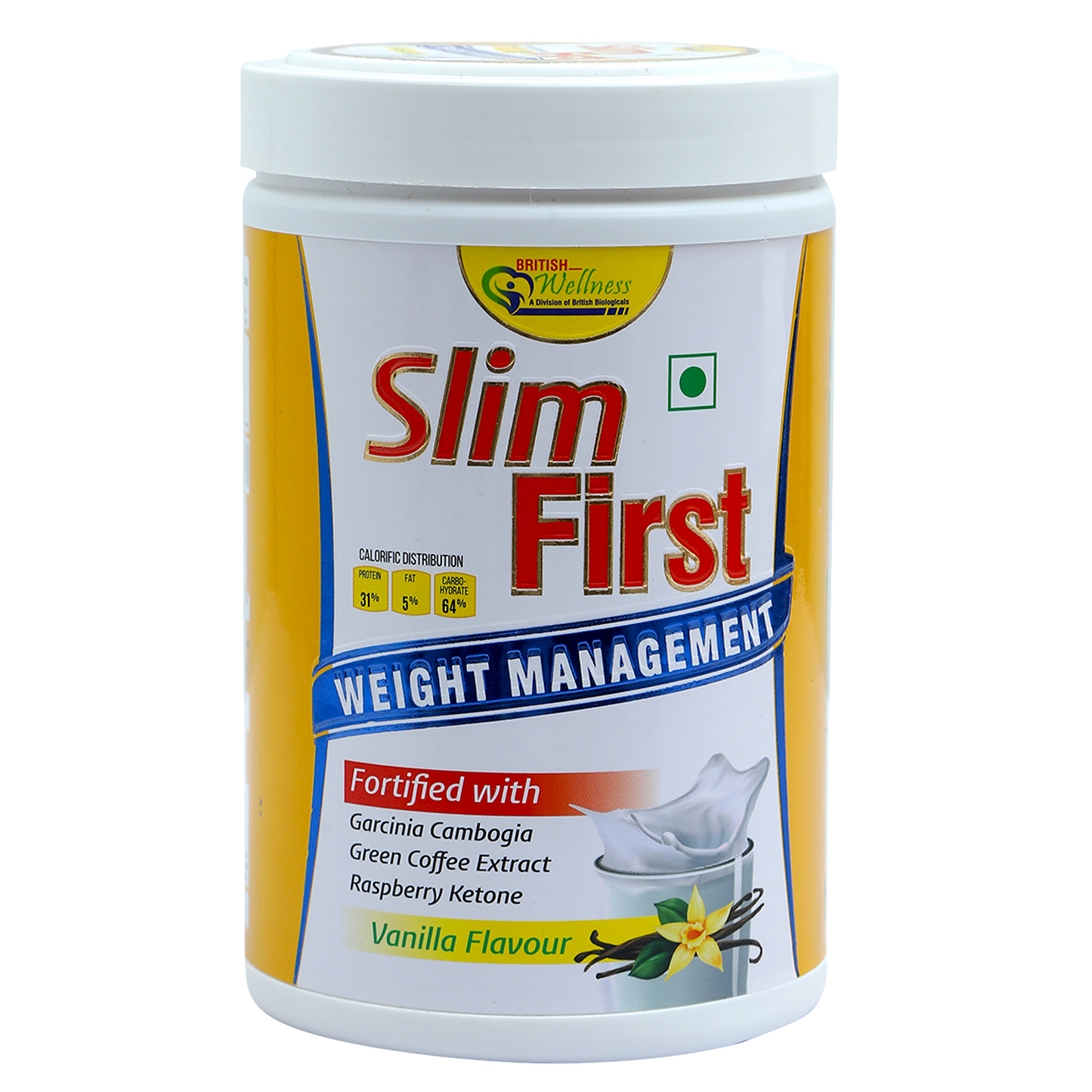 SlimFirst Meal Replacement Shake For Weight Management - 400 GM - Sugar-free, Cholesterol-free, Gluten-free Drink with (Raspberry Ketone & Banaba extract)