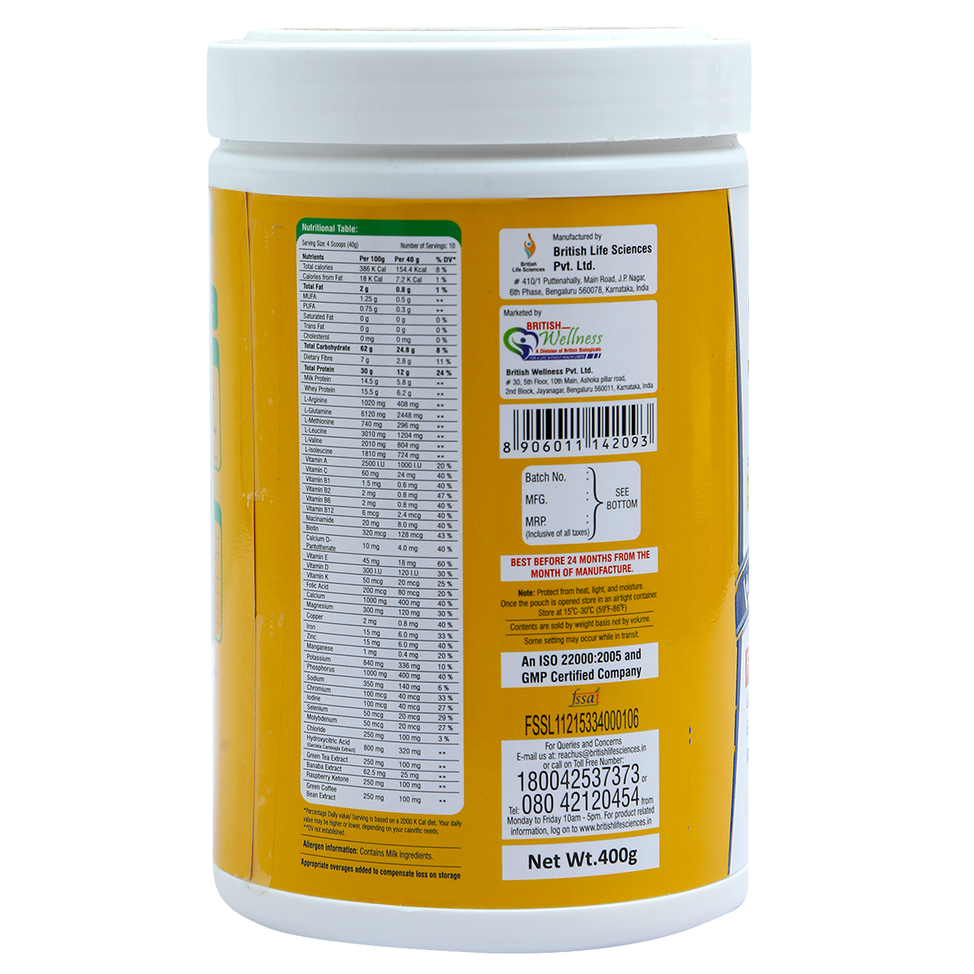 SlimFirst Meal Replacement Shake For Weight Management - 400 GM - Sugar-free, Cholesterol-free, Gluten-free Drink with (Raspberry Ketone & Banaba extract)