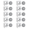 CORVI LED Spot 3 Round 6W Tiltable Spotlight | Driverless, Dimmable, Ultra Low Glare Design with Lens in Lens Technology | Easy White 4000K (Pack of 10)