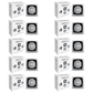 CORVI LED Spot 3Q Square 6W | Slim & Compact, Driverless & Dimmable | Ultra Low Glare with Tiltable Lens in Lens Technology | Easy White 4000K (Pack of 10)